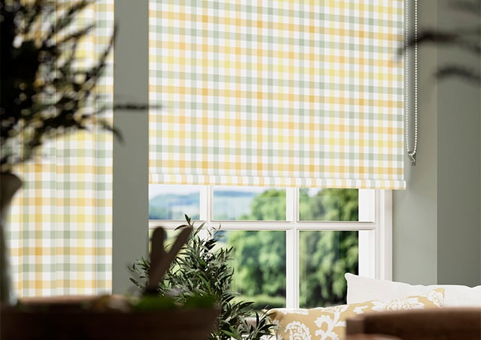 Laura Ashley Cove Check, Ochre - Roller Blind - Image 5